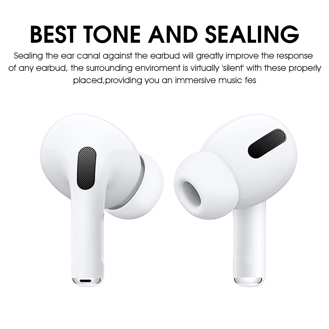 ZORBES® Pairs Replacement Ear Buds Tips, Silicone Earbud Tips