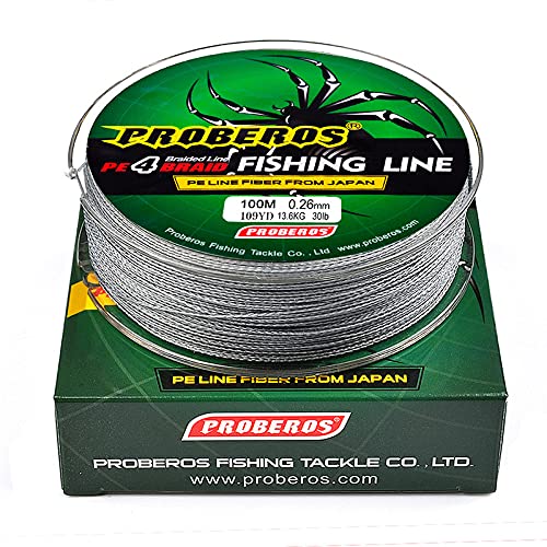 ELEPHANTBOAT® PROBEROS 100M Durable Colorful PE 4 Strands Monofilament Braided Fishing Line Angling Accessory, Durable Fishing Wire