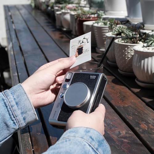 ZORBES® Lens Cap for Fujifilm Instax Mini Evo Aviation Aluminum Alloy Microfiber Flannel Fabric Liner Protective 2PCS