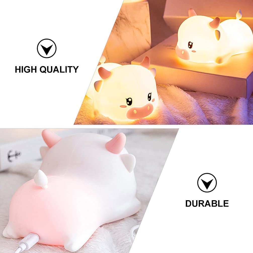 Verilux Smile Duck Night Light for Kids with 1200mAh USB Rechargeable Battery | Soft Silicone Lamp for Bedroom