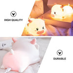 Verilux Smile Duck Night Light for Kids with 1200mAh USB Rechargeable Battery | Soft Silicone Lamp for Bedroom