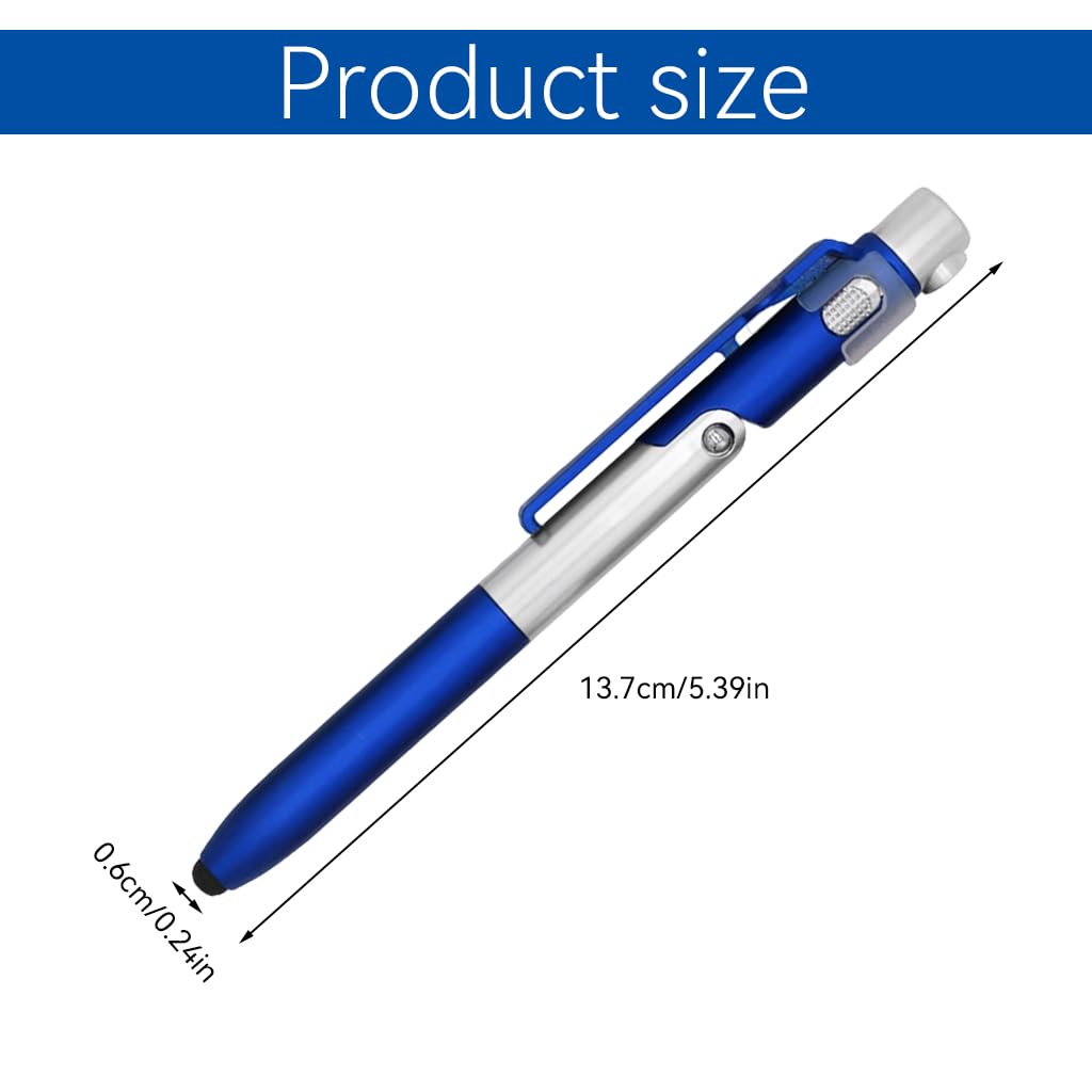 ZORBES® 4Pcs Multifunction Stylus Pen for Phone with Folding Stand, Retractable Ballpoint, LED Light Compact 4-in-1 Tool for Tech Enthusiasts and Professionals Portable Desk Pen and Phone Holder