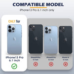 ZORBES® Phone Case With Stand for iPhone 13 Pro, iPhone 13 Pro Cover with Camera Protection, Heavy Duty Shockproof Protective iPhone 13 Pro Case, TPU iPhone 13 Pro Back Cover with Slide Camera Cover