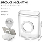 Verilux Travel Cable Organizer for Compact Electronics 7.8x4.9x9.3 cm with Folding Phone Stand