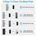 ZORBES® 6Pcs Metal Plates for Wireless Charging, Thin Metal Plates for Magnetic Phone Mounts, 3.5cm Dia Round & 4x5.8cm Rectangle Metal Plates for Magnetic Phone Mount Car Phone Holder