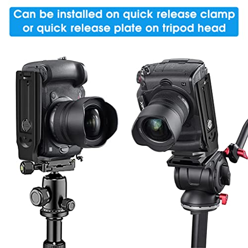 ZORBES® DSLR L Bracket for Camera, 1/4" Vertical Horizontal Video Shooting Switch Tripod Quick Release Plate Compatible with Nikon Sony DJI Osmo Ronin Zhiyun Stabilizer Tripod