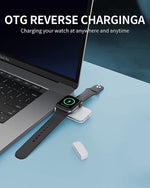 ZORBES® Wireless Watch Charger for Apple Watch, 2 in 1 USB A/USB C Portable Charger Plug and Go Wireless Charger for Apple Watch Series Ultra 8 7 SE 6 5 4 3 2 1, White