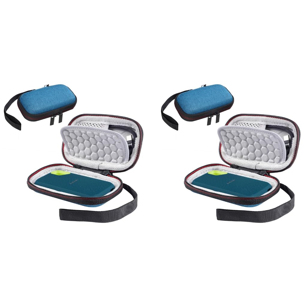 Verilux SSD Carrying Case for SanDisk 500GB–4TB with EVA Protection and Dual Zippers | Dark Blue