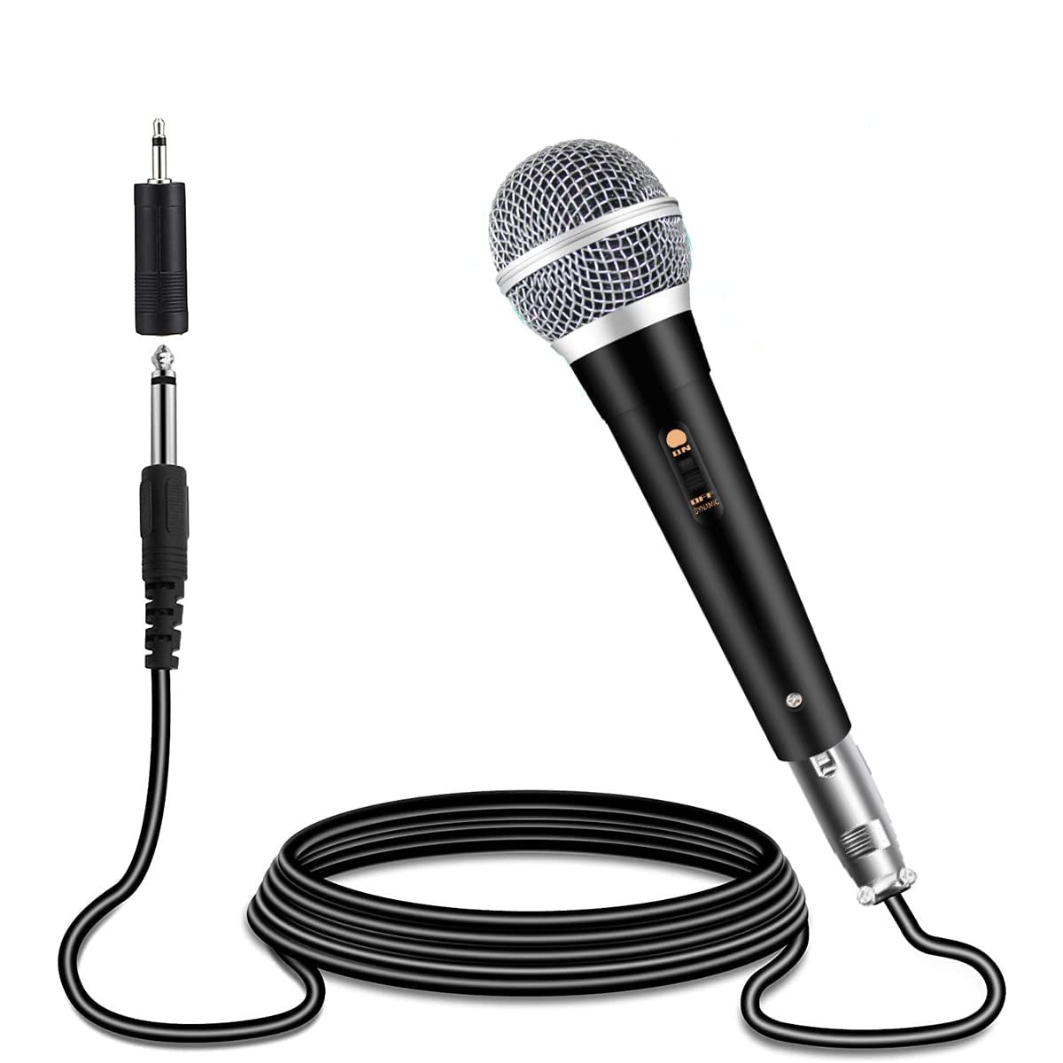 ZORBES® Handheld Wired Microphone, Cardioid Dynamic Vocal Mic with 11ft Cable and ON/Off Switch, Ideally Suited for Speakers, Karaoke Singing Machine, Amp or Mixer, Black