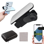 Zeitel® Smartphone Camera Reflection Mirror Clip Kit Mobile Phone Reflective Shooting Clip Sky Mirror Mobile Phone Reflective Camera Clip Reflector Adjustable Phone Camera Mirror Reflection Clip Kit