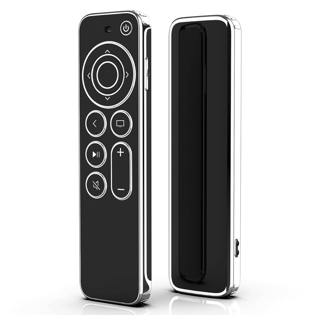 ZORBES® Black TPU Case for Apple TV 4K Remote 2nd Gen. Apple TV 4K Case Remote 2nd Generation, TPU Anti-Scratch Protective Case Cover for Apple TV 4K Remote 2nd Gen