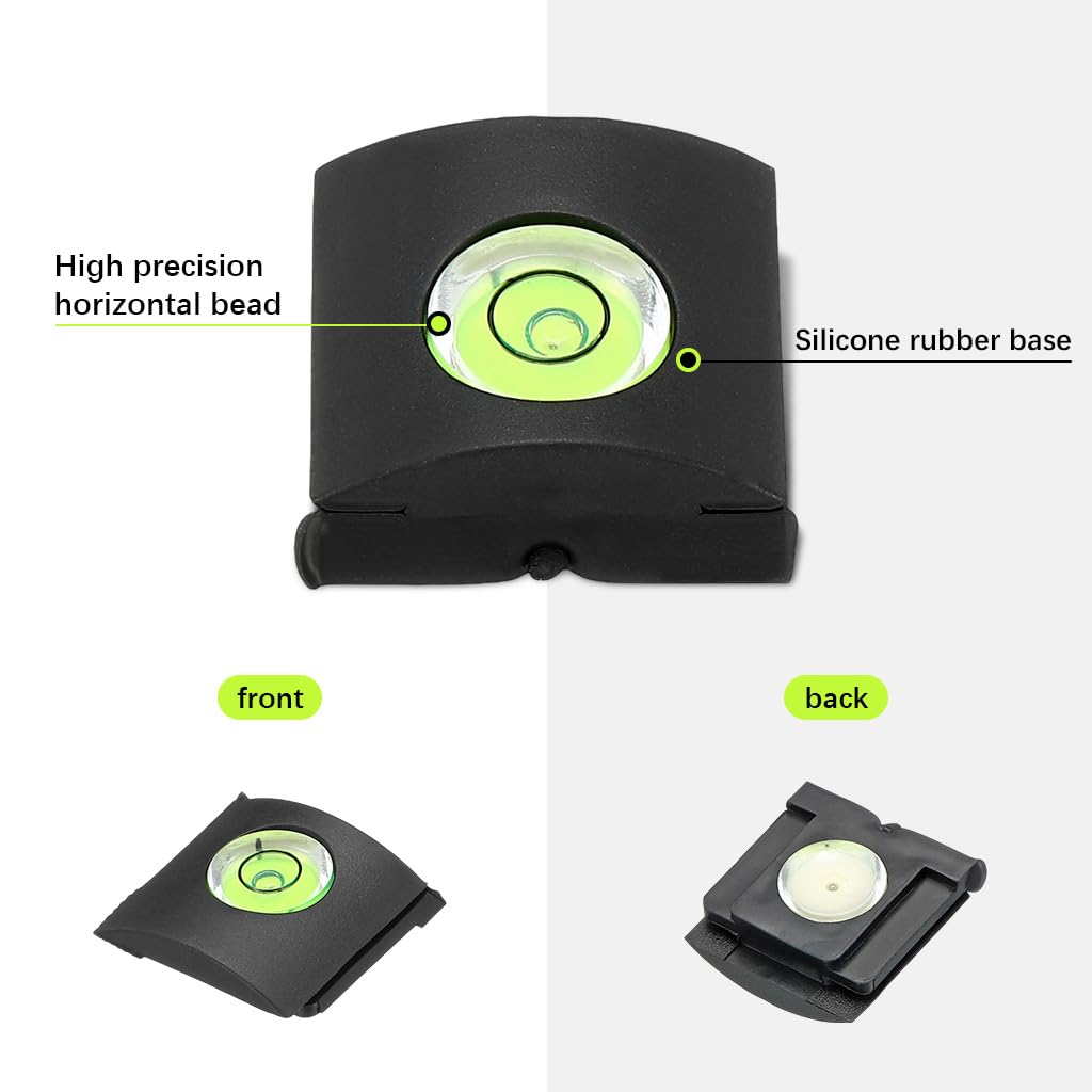 Level Protector ZORBES® 2pcs Camera Flashlight Hot Shoe Cover with Bubble Spirit Level ...