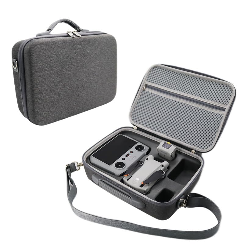 ZORBES® Carrying Case for DJI Mini 3 Pro, Portable Compact Storage Bag Hard Case Set with Strap Storage Travel Case Compatible with DJI Mini 3 Pro Drone Controller (Only Case, Not Include DJI Product)