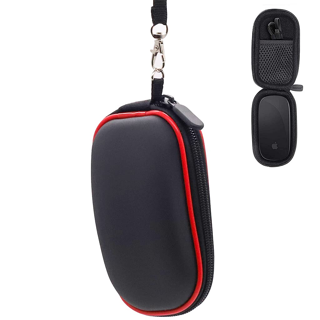 Verilux Protective Sleeve for Apple Magic Mouse with Mesh Pocket and Detachable Travel Bag Black