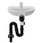 Serplex® Flexible Drain Pipe Wash Basin Sink Drain Hose PVC Water Pipe Vessel Sink Extension Fits for 3-4.5 cm Hole,Flex-drain Kit with Flexible & Expandable P-trap
