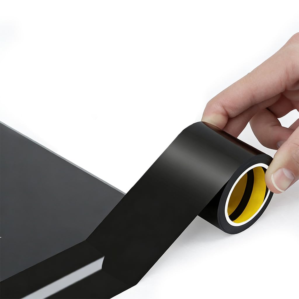 Serplex® Kitchen Gap Sealing Tape, Waterproof PET Self-adhesive Caulk Strip Black Caulk Strip for Countertops, Sinks, Bathtubs & Edge Protection, Trim to Fit, Peel and Stick (1.96 inch x 32.8ft)