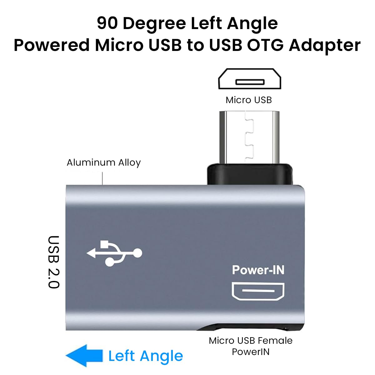 Verilux® Micro to USB Adapter OTG Cable Adapter