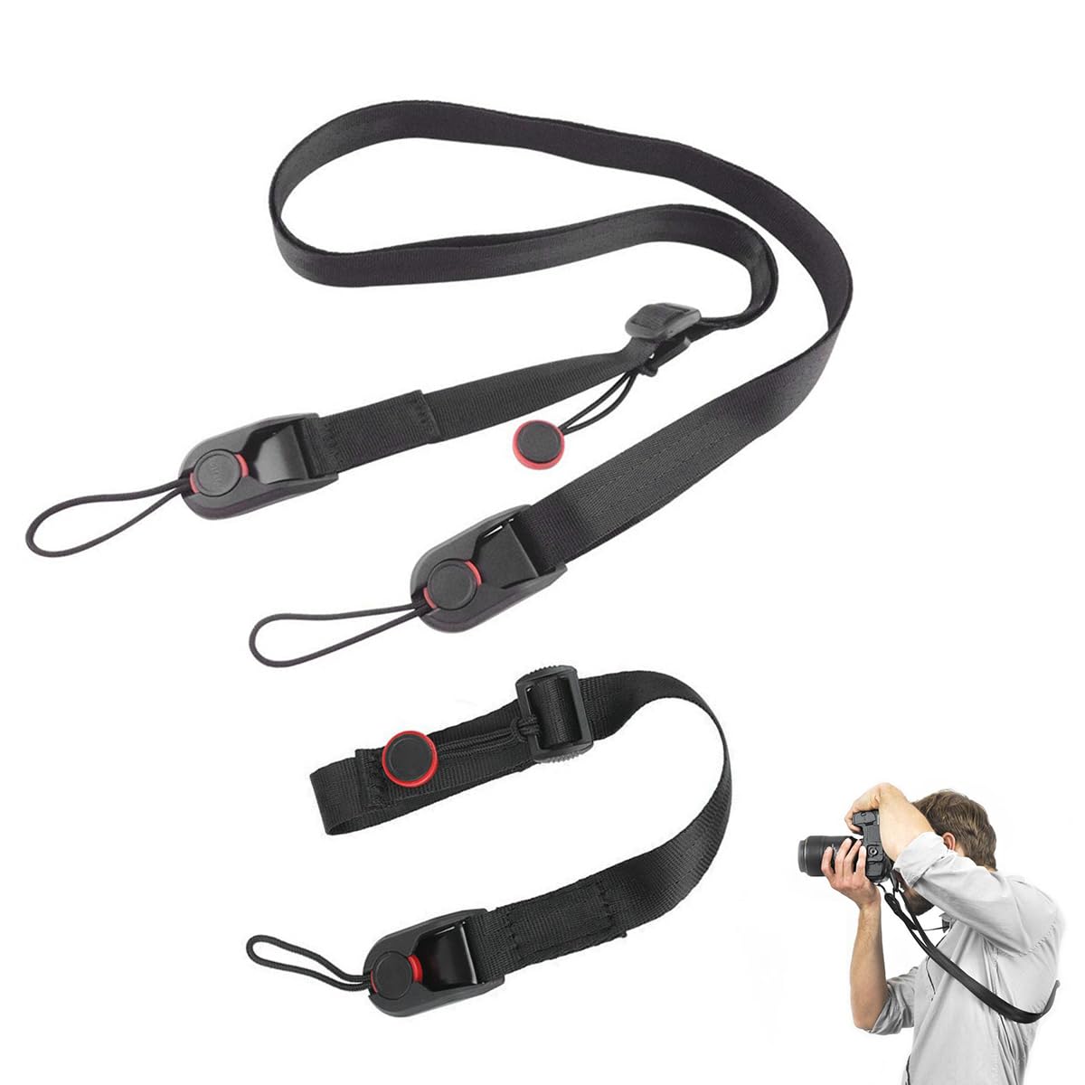 ZORBES® Camera Lanyard & Wrist Strap Nylon Webbing Adjustable Quick Release Camera Hand Strap Universal Camera Lanyard Hand Straps Grip Lanyard Sony Nikon Fujifilm