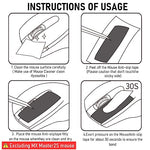 Verilux® Mouse Grip Tape for MX Master 3, Anti Slip Non Fading Gaming Skin, Sweat Resistant Self Adhesive Paper Stickers, Pre-Cutted Sweat-Proof Cool Mice Upgrade Kit 3PCS