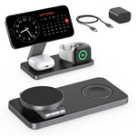 ZORBES® 3 in 1 Wireless Charging Dock for iPhone, Wireless Magnetic Folding Charger Dock for Phone, Earbud Case, Smart Watch, Travel Compact Charger with USB C Cable (3.3ft)