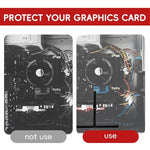 ZORBES® GPU Support Bracket, Adjustable Graphics Card Holder with Base, Vertical Pole, and Level, Anti-Sag Aluminum Alloy Mount with Screws for Heavy GPUs