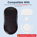Verilux Mouse Feet Skates for Logitech G Pro X Superlight featuring Rounded Curved Edges 0.7mm Smooth PTFE 3PCS