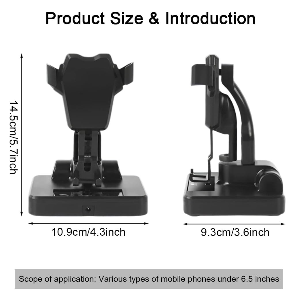 Phone Shaker for Steps Compatible with Poké-mon GO Stepper Shaker for 6.5'' Phone and Below, Phone Swing Device with Switch, Silent Electric Step Simulator, USB Plug and Go