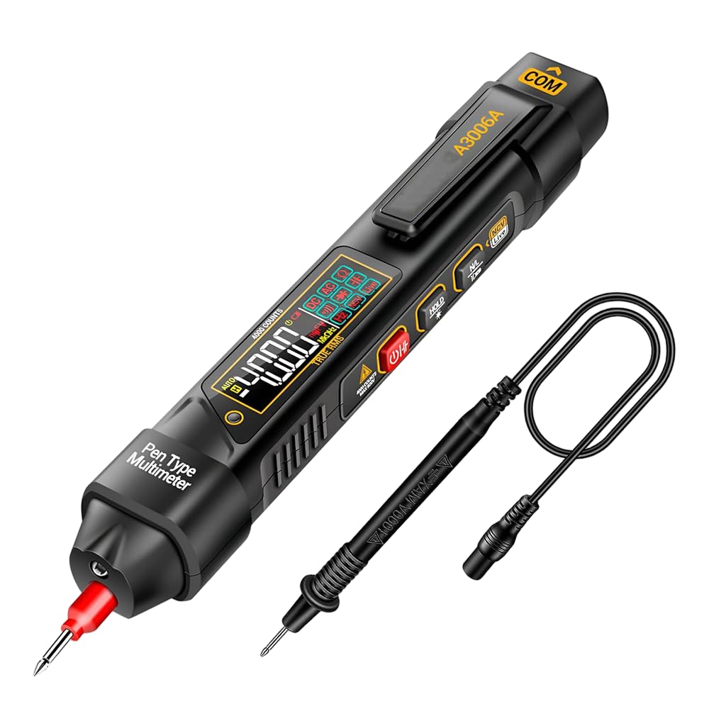 Serplex® 2 In 1 LCD Digital Multimeter Voltage Tester Pen, NCV Non-Contact Meter 600V 4000 Count Voltmeter AC/DC Voltage Tester, Resistance Diode Continuity, Live Wire Detection (Battery NOT INCLUDED)