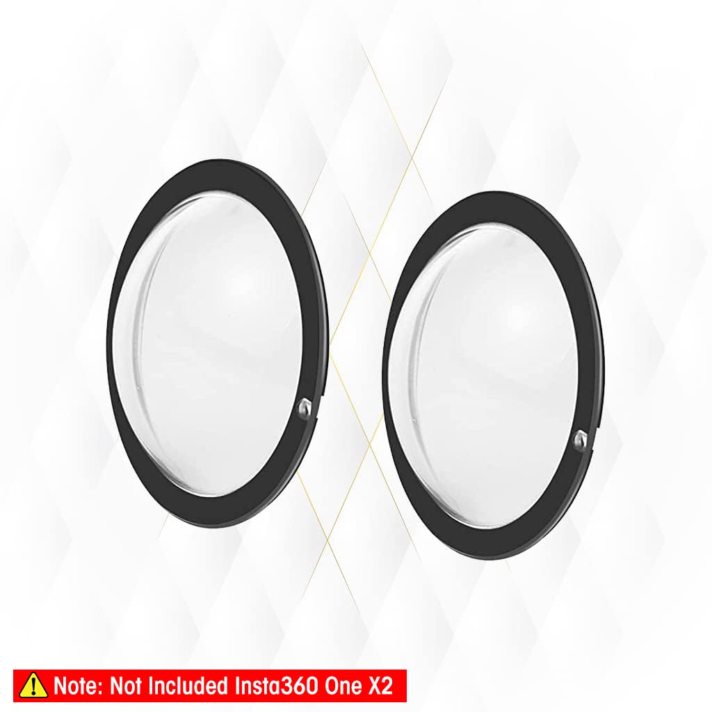 ZORBES® 2pcs HD PC Lens Protection for Insta360 One X2, Camera Lens Guards Protector Waterproof Lens Cover, Self Adhesive Scratch Resistant Lens Cover for Insta360 One X2, Not Include Insta360 One X2