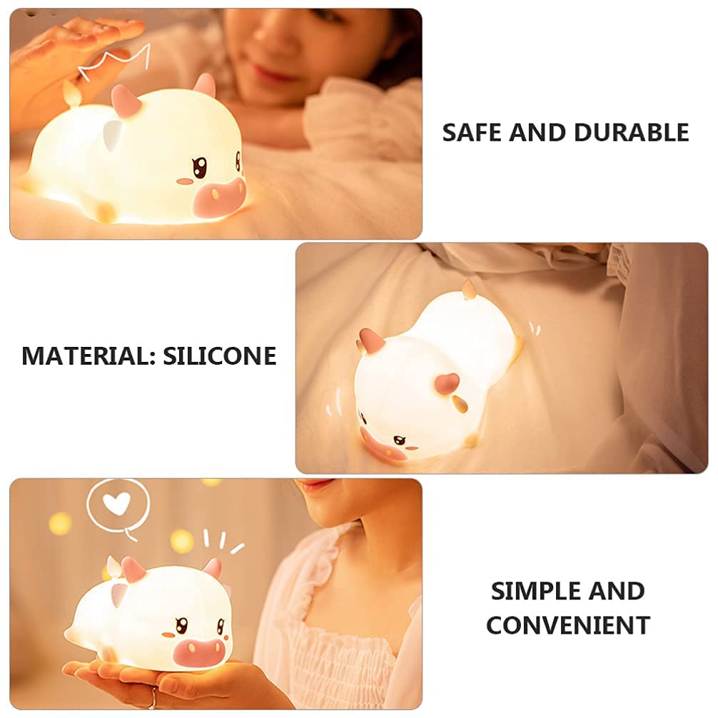 Verilux Cartoon Duck Night Light for Kids with 1200mAh USB Rechargeable Battery | Soft Silicone Lamp for Bedroom
