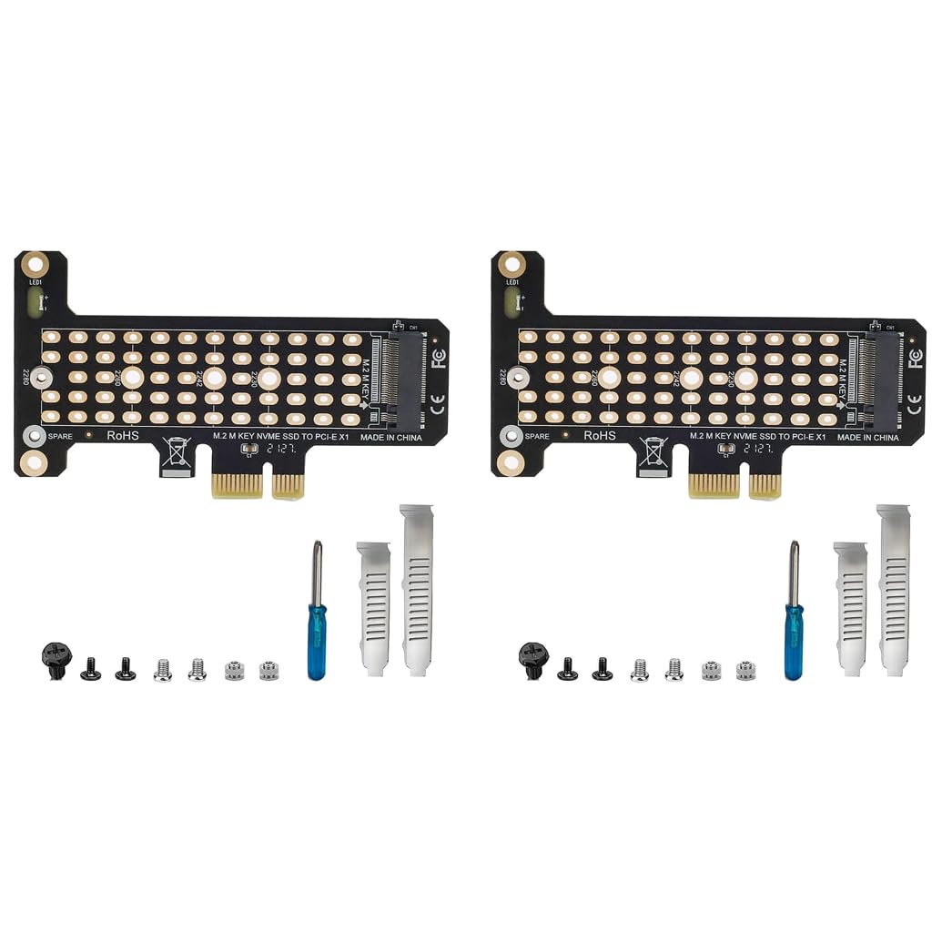 Verilux NVMe Adapter Card for M.2 PCIe 4.0 x1 SSD 2230–2280 | Supports x4 x8 x16 Slots