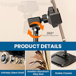 ZORBES® Dual Phone Stand, 360 Degree Rotatable Phone Mount for Two Devices, Adjustable Height and Tilting, Carbon Steel Phone Holder with Square Anti-Slip Base, Livestream Desk Phone Mount