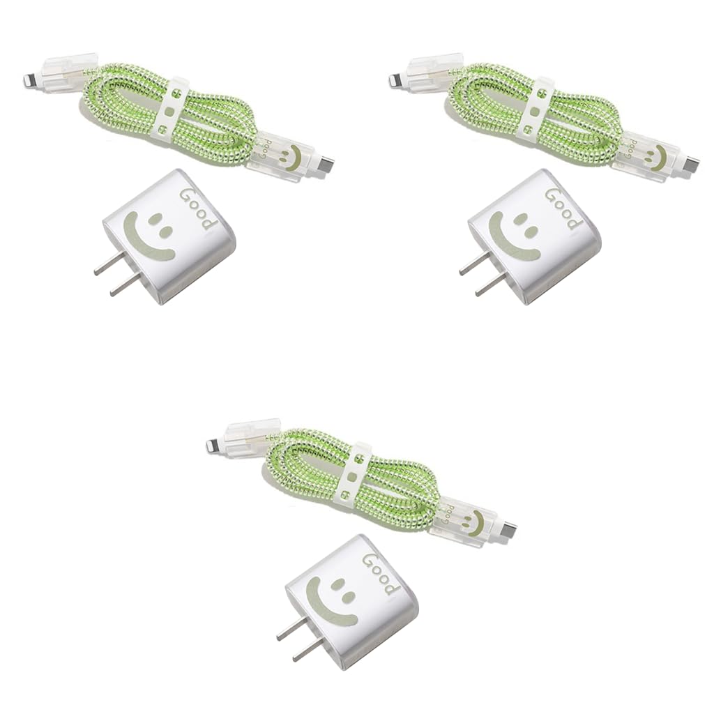 Verilux Charger Protector Set for iPhone 20W 30W with Cable Coil Sleeve & Cover Case