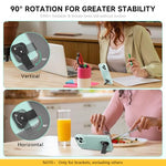 ZORBES® Phone Kickstand, Vertical and Horizontal Phone Stand Holder, Folding Phone Stand Self Adhesive Phone Stand Ultra Slim Metal 90 Degree Rotatable Phone Desk Stand Easy Universal Phone Back Stand