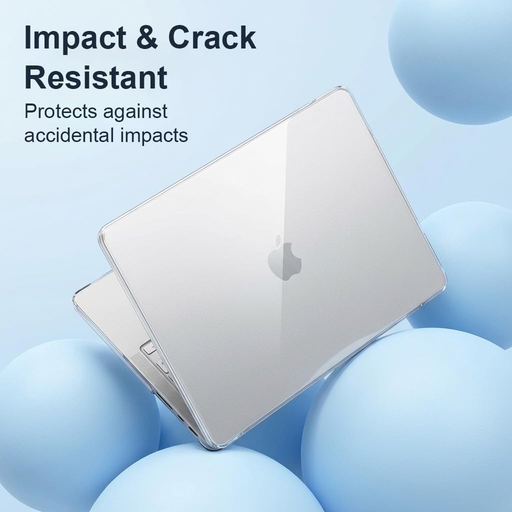 Verilux® Compatible with MacBook Neo Case 13 inch, Clear PC Laptop Cover Case Anti-Scratch Protective Laptop Cover, Ventilated Snap-on Fashion Cover with Front & Back Cover
