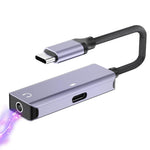 Verilux Type C to USB Adapter with 3.5mm Jack for Charging and Calls featuring 30W PD | Metal Housing