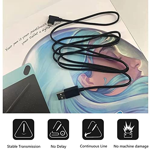ZORBES® 1.5m USB Cable for Wacom Tablet Compatible with Intuos CTL480 CTL490 CTL690 CTH480 CTH490 CTH680 CTH690 Bamboo CTL470 CTL471 CTL472 CTL671 CTL672 CTL680 Black 3PCS