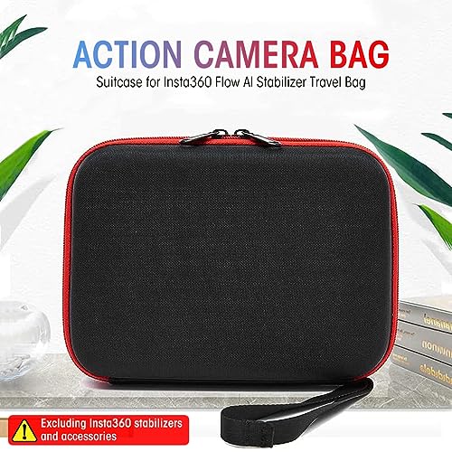 ZORBES® Carrying Case for Insta360 Flow, AI-Powered Smartphone Stabilizer, EVA AI Stabilizer Travel Bag Shoulder Strap Portable Travel Case Anti-Scratch Waterproof Storage Bag, No Insta360 Stabilizer