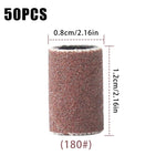 Verilux Sanding Bands 50pcs 180 Grit for Nail Drill with 3/32 Shank | Manicure Pedicure