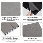 ZORBES® Laptop Case for Surface Pro 9 10 11 13 inch Anti-Scratch Protective Solid Color TPU with Pen Holder Not Include Keyboard Stylus Grey 2 PCS