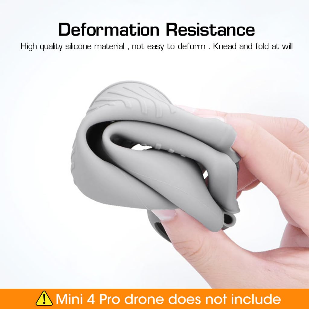 ZORBES® Case Cover for DJI Air 3 RC 2 Remote Controller, Non-Slip Protective Sleeve for Mini 4 Pro Accessories, Anti-Scratch, Shockproof, Dustproof, Flexible, Precise Fit, Easy Charging