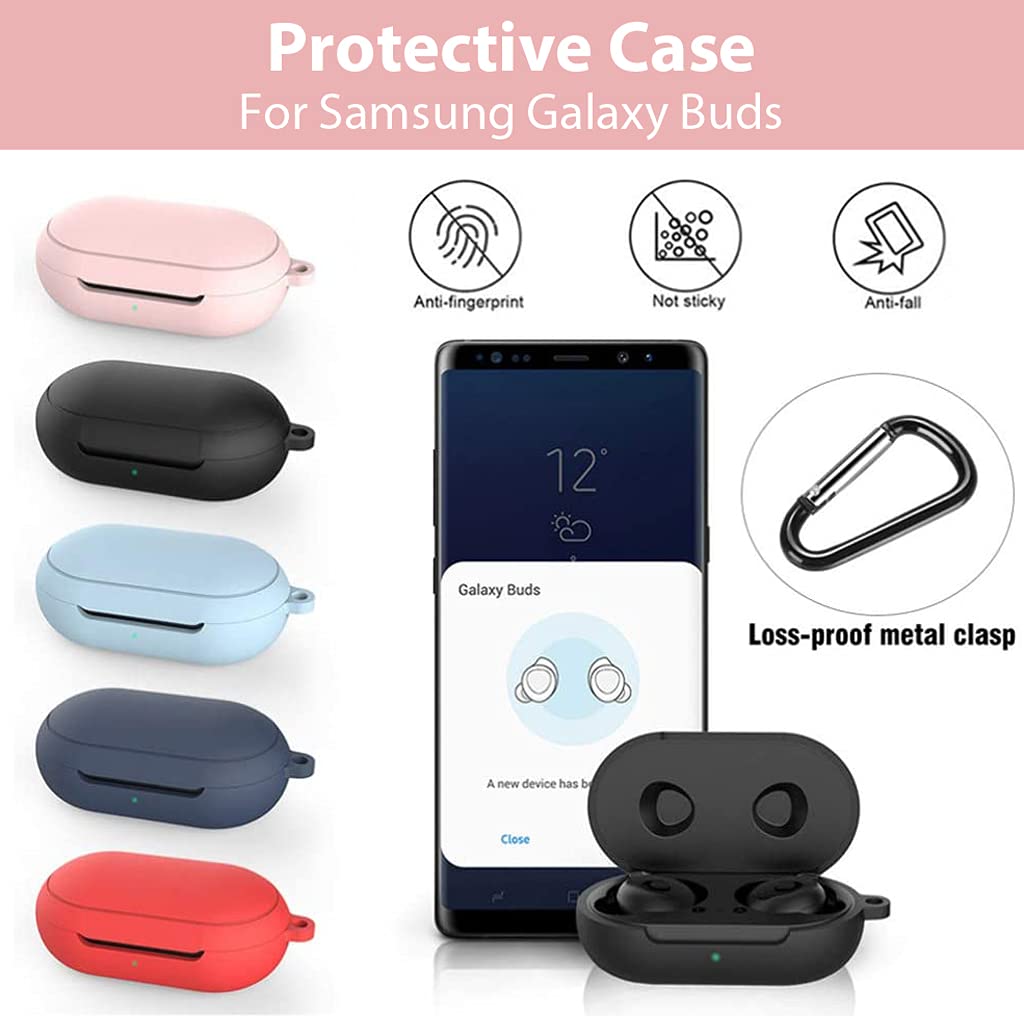 ZORBES® Silicone Earphone Case Cover for Galaxy Buds+ Plus(2020)/Galaxy Buds(2019) Samsung Galaxy Earbuds Protective Skin with Keychain (Pink