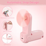 Verilux Folding USB Fan for Travel with 1500mAh Battery and Dual Soft Blades | 4 in 1 Design
