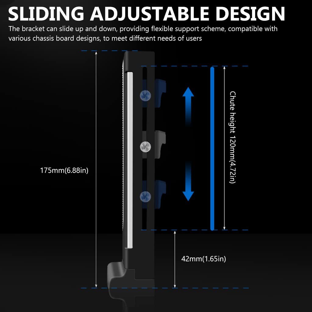 ZORBES® Graphics Card Bracket, RGB Graphics Card Rack Vertical GPU Support Bracket 3pin+4pin Adjustable Height ARGB Graphics Card GPU Brace Support Video Card Sag Holder Bracket