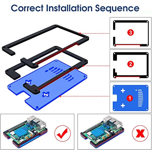 ZORBES® Case for Raspberry Pi 4 with 35mm Cooling Fan and 4 pcs Aluminum Heat Sinks for Raspberry Pi 4 Model-B