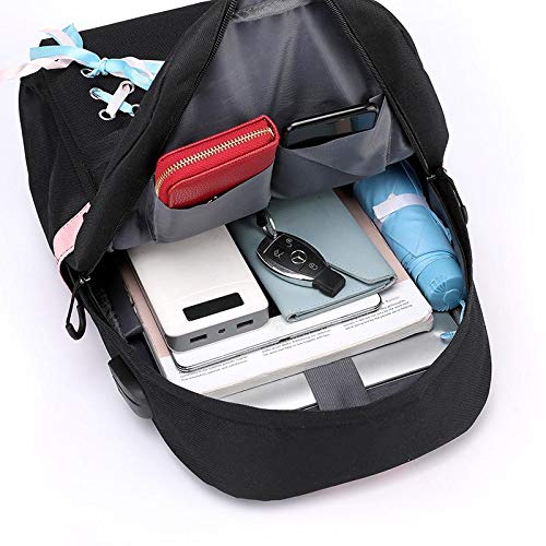 SANNIDHI® BTS Teens 20 Ltrs School Backpack for Women College Girls USB Charging and HeadsetPort Laptop Backpack Student Daypack(Multi-Colour)