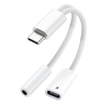 Verilux Type C to 3.5mm Audio Adapter with PD Fast Charging and Smart DAC Chip | Aluminum Alloy Design
