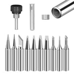 Serplex® 10Pcs Soldering Iron Tips 900M Soldering Iron Tips, Replacement Soldering Tips with Adapters, Precision Solding Tip Set 60W Welding Tools and Accessories for Circuit Board Repair, DIY Project