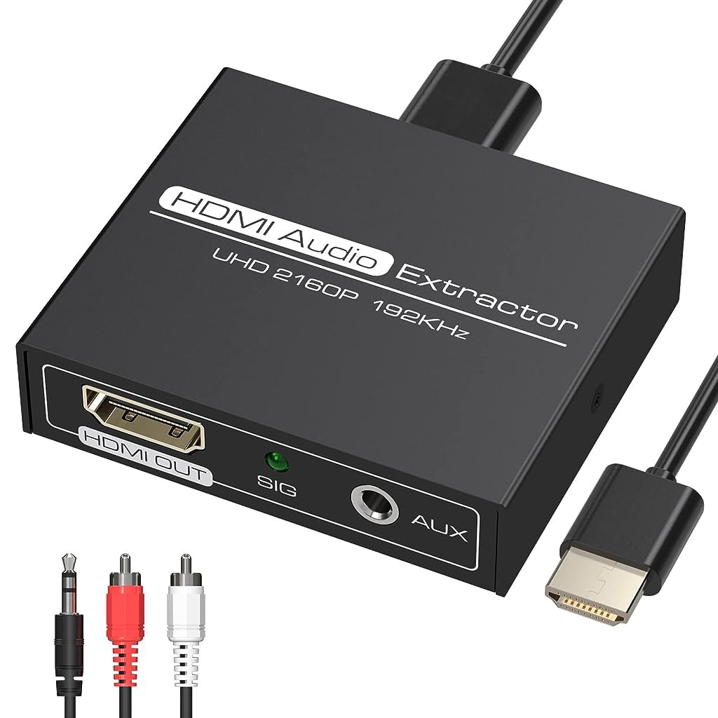 Verilux HDMI Audio Extractor with 3.5mm AUX and RCA Out for 4K 1080P HDMI Devices | PS3 Xbox