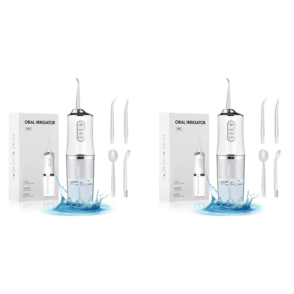 Verilux Cordless Flosser for Teeth Cleaning with 220ml Tank and 360° Rotatable Nozzle | 3 Modes